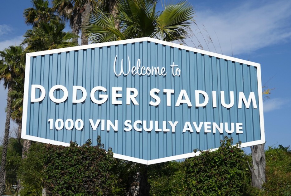 Dodger Stadium welcome sign