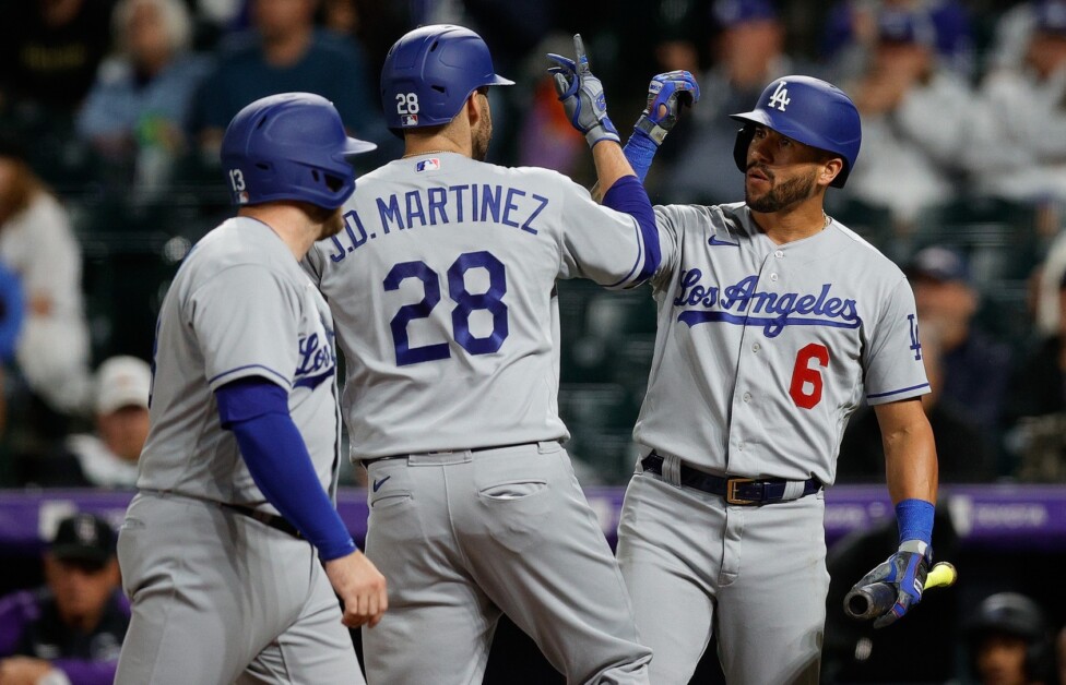 J.D. Martinez, Max Muncy, David Peralta