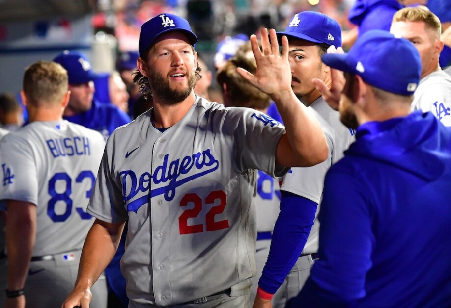 Michael Busch, Freddie Freeman, Clayton Kershaw, Max Muncy, Miguel Vargas, Freeway Series