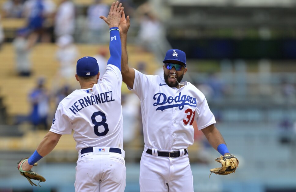 Kiké Hernández, Amed Rosario, Dodgers win