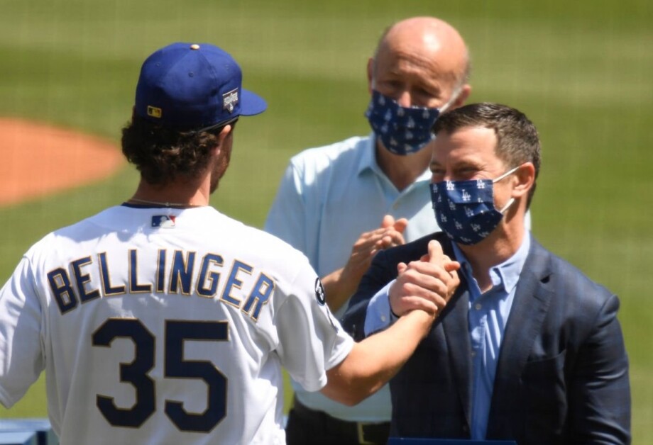 Cody Bellinger, Andrew Friedman, Stan Kasten