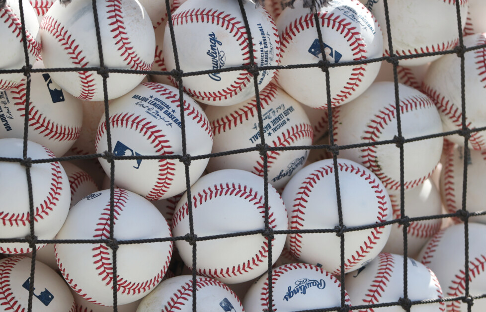 General view of baseballs