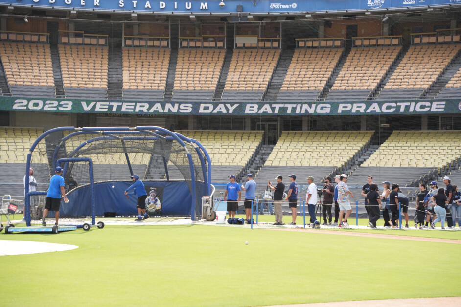 Veterans Day batting practice 2023