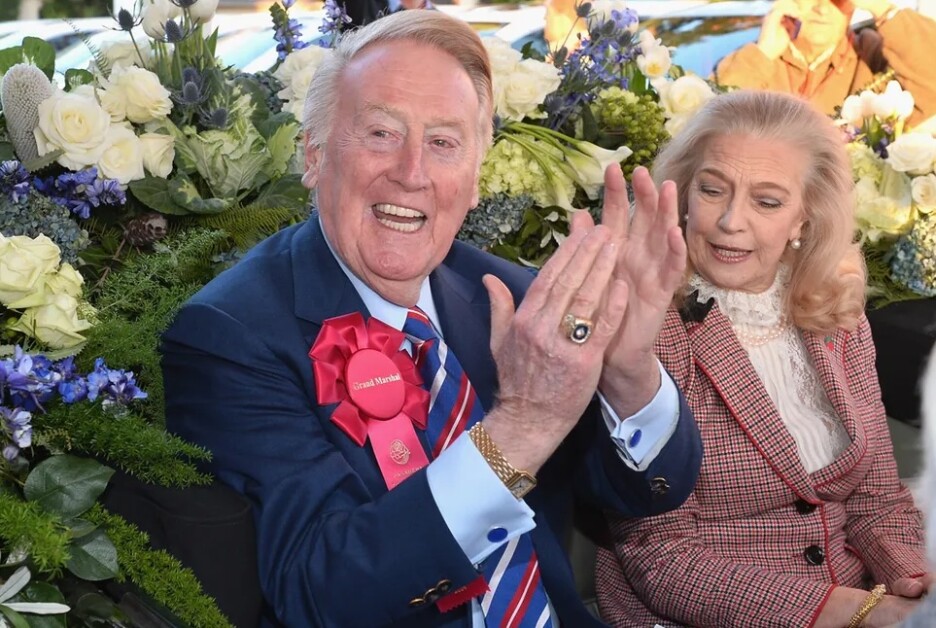 Vin Scully, Sandra Scully, 2008 Rose Parade