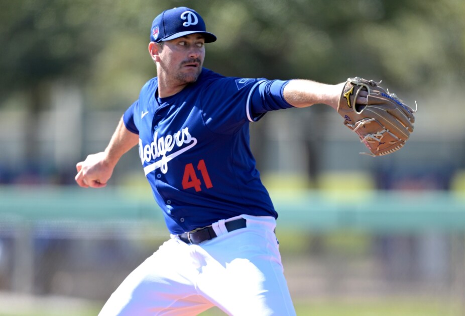 Daniel Hudson, Dodgers workout, 2024 Spring Training