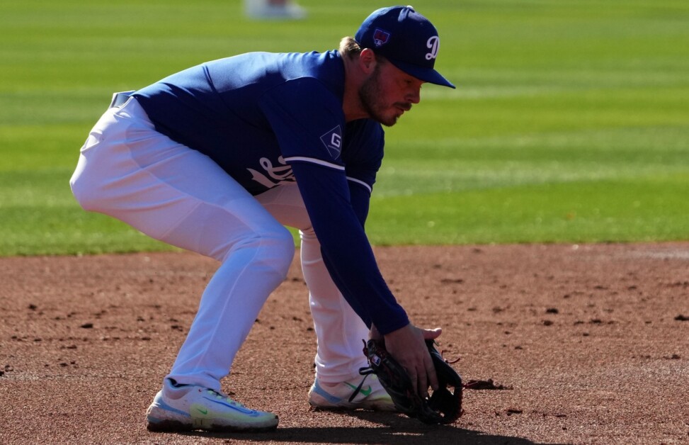 Gavin Lux, Dodgers workout, 2024 Spring Training