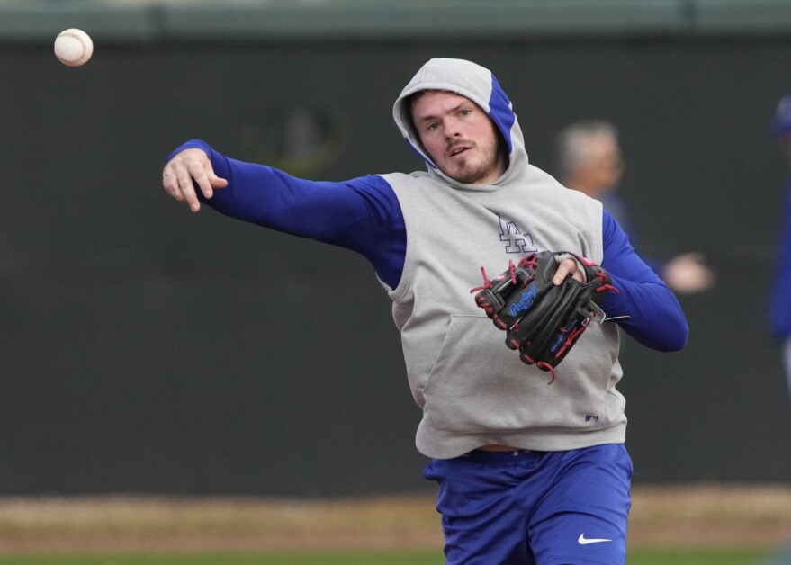 Gavin Lux, Dodgers workout, 2024 Spring Training