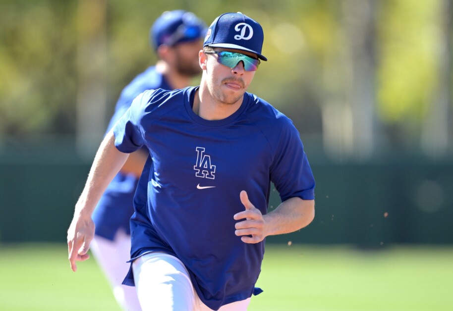 Hunter Feduccia, Chris Taylor, Dodgers workout, 2024 Spring Training