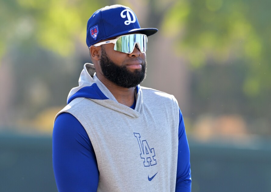 Manuel Margot, Dodgers workout, 2024 Spring Training