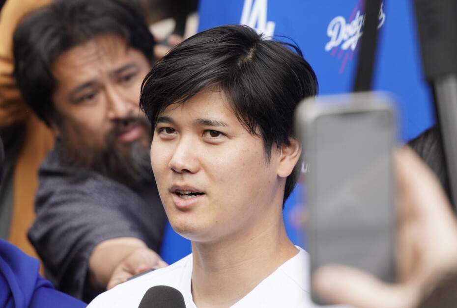 Shohei Ohtani, Dylan Hernandez, 2024 DodgerFest