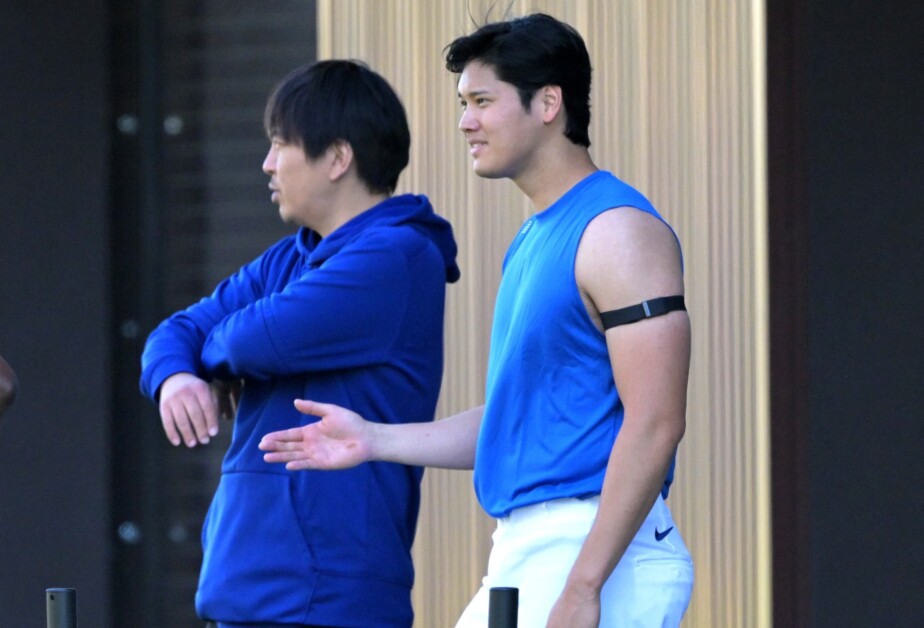 Shohei Ohtani, Ippei Mizuhara, Dodgers workout, 2024 Spring Training