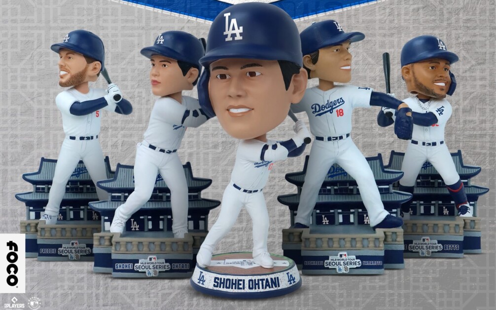 Freddie Freeman, Shohei Ohtani, Yoshinobu Yamamoto, Mookie Betts, Dodgers bobbleheads, Seoul Series