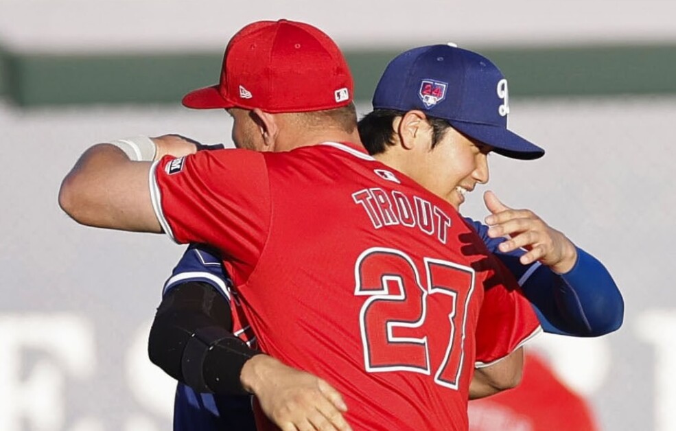 Shohei Ohtani, Mike Trout, 2024 Spring Training