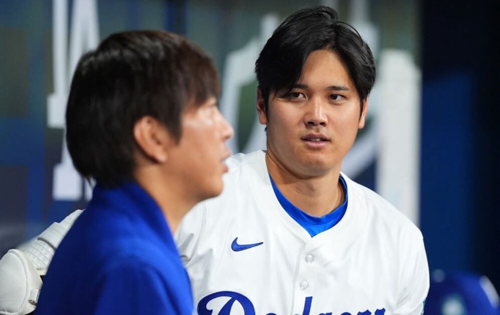 Shohei Ohtani, interpreter Ippei Mizuhara, Seoul Series