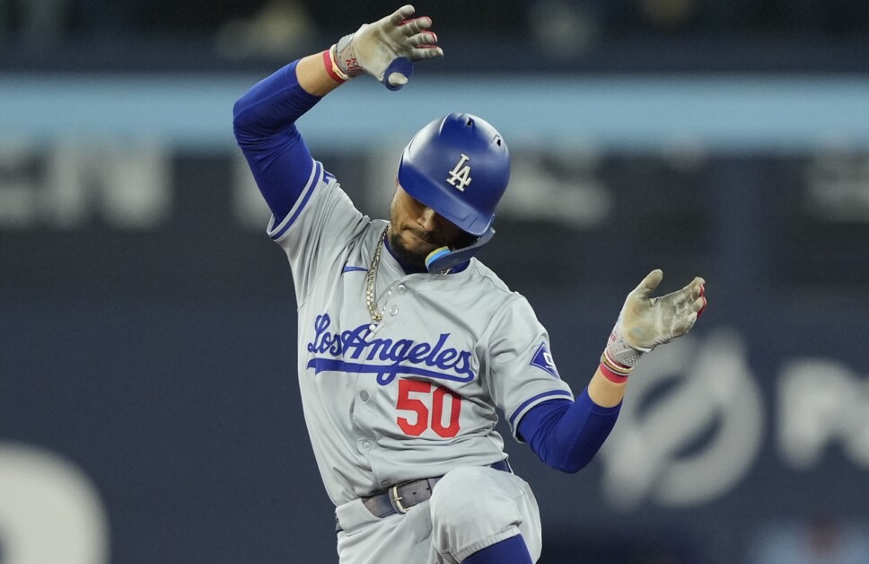 Mookie Betts, Dodgers celebration