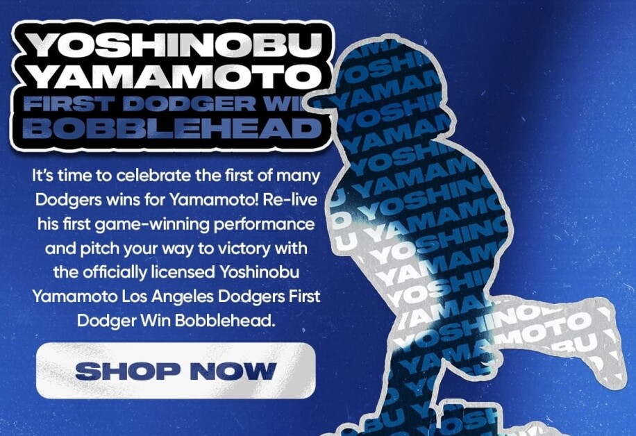 Yoshinobu Yamamoto bobblehead, FOCO