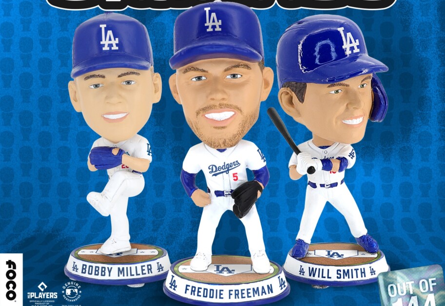 Bobby Miller, Freddie Freeman, Will Smith, Dodgers bobbleheads, FOCO