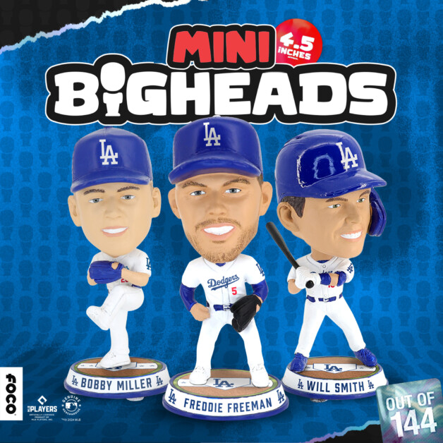 Bobby Miller, Freddie Freeman, Will Smith, Dodgers bobbleheads, FOCO