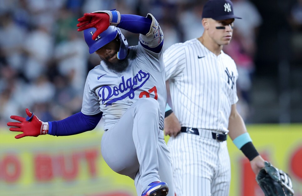 Teoscar Hernández, Aaron Judge, Dodgers celebration