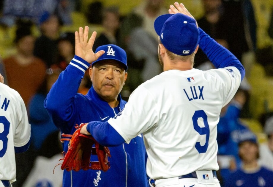 Dave Roberts, Gavin Lux, Dodgers win