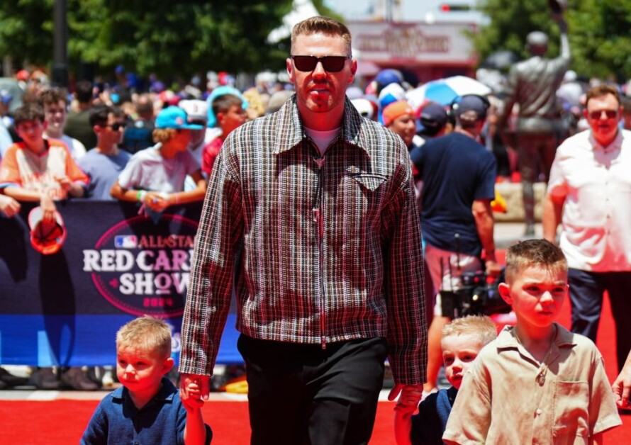 Freddie Freeman, Charlie Freeman, Brandon John, Maximus Turner, 2024 MLB All-Star Game red carpet