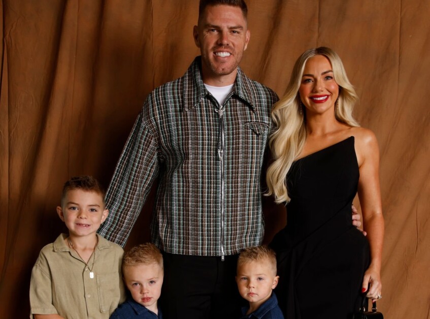 Freddie Freeman, Chelsea Freeman, Charlie Freeman, Brandon John, Maximus Turner, 2024 MLB All-Star Game red carpet