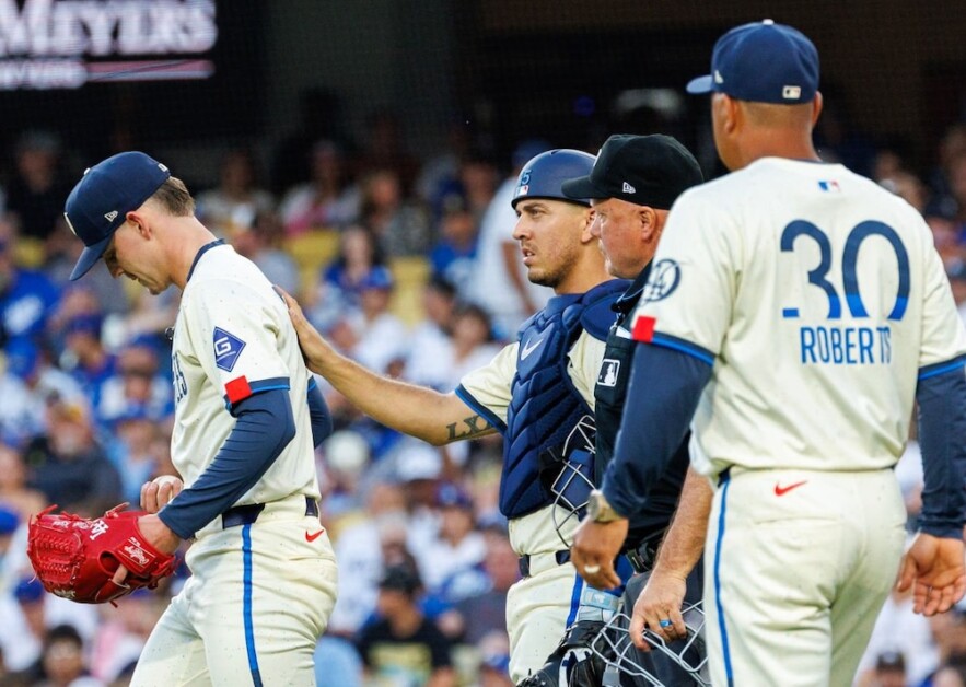 River Ryan, Dave Roberts, Austin Barnes, Dodgers City Connect