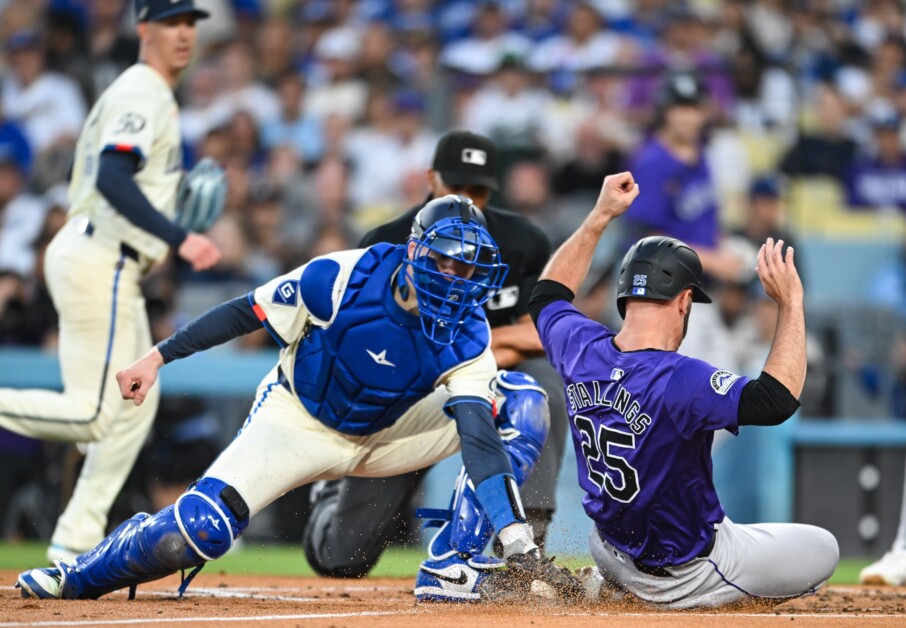 Jacob Stallings, Hunter Feduccia, Walker Buehler, Dodgers City Connect