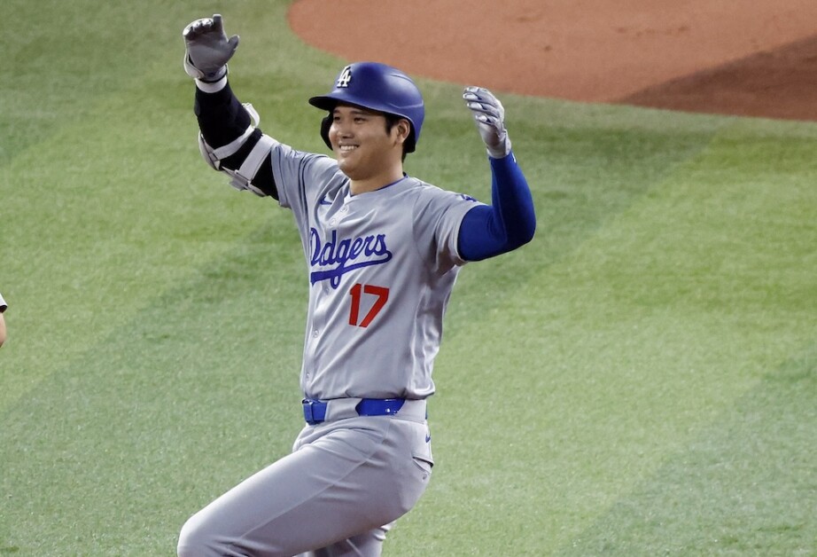 Shohei Ohtani, Dodgers celebration