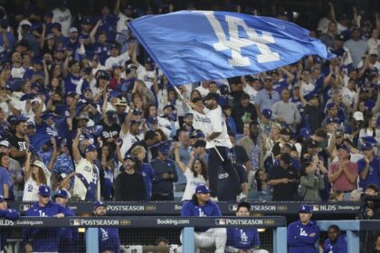 Brusdar Graterol, Andy Pages, Tony Gonsolin, Yoshinobu Yamamoto, Travis Smith, Dodgers fans, Dodgers flag, 2024 NLDS