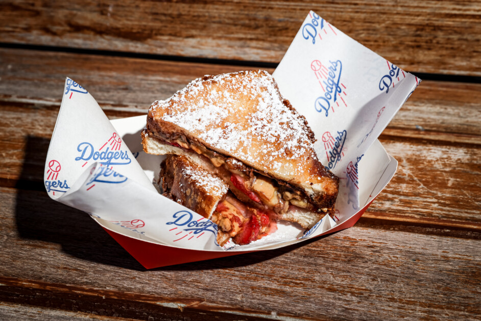 Deep Fried Peanut Butter and Nutella Sandwich, Dodger Stadium food, 2024 World Series