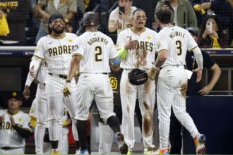 Fernando Tatis Jr., Xander Bogaerts, Manny Machado, Jackson Merrill, 2024 NLDS