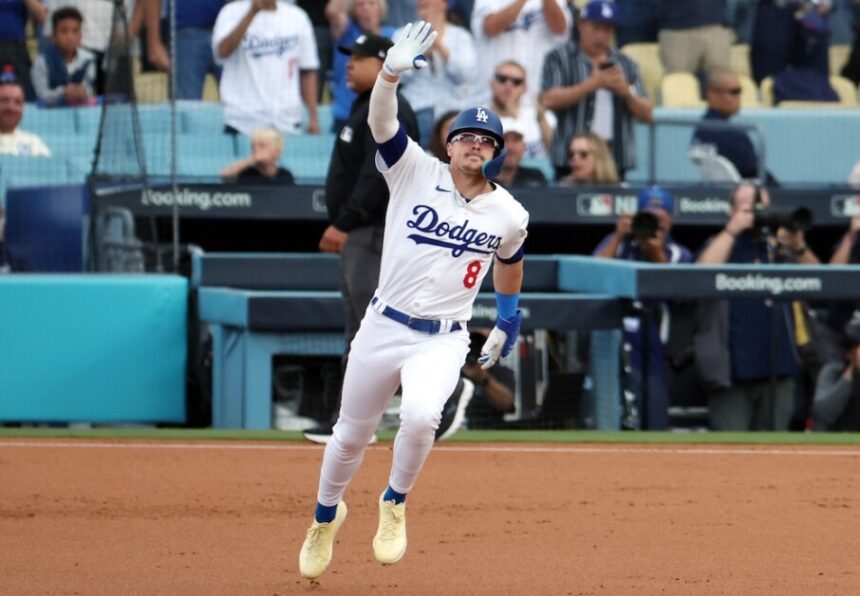 Kiké Hernández, Dodgers celebration, 2024 NLDS