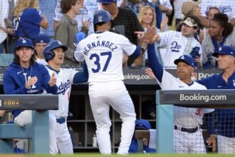 Teoscar Hernández, Shohei Ohtani, Danny Lehmann, Dave Roberts, Bob Geren, 2024 NLDS