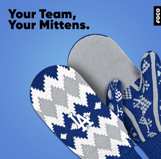 Dodgers mittens, 2024 Christmas holiday guide, FOCO