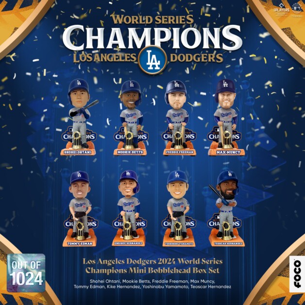 FOCO Releases Dodgers World Series Mini Bobbleheads Boxed Set