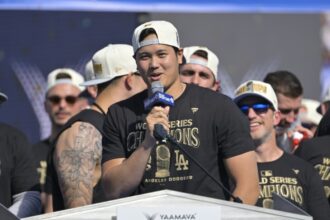 Shohei Ohtani, 2024 Dodgers World Series parade celebration