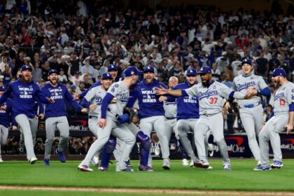 Walker Buehler, Michael Kopech, Austin Barnes, Teoscar Hernández, Shohei Ohtani, Max Muncy, Dodgers win, 2024 World Series