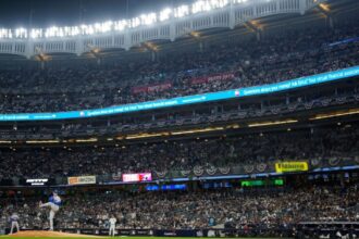 Walker Buehler, Freddie Freeman, Yankee Stadium view, 2024 World Series