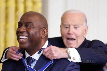 Magic Johnson, Joe Biden, Presidential Medal of Freedom