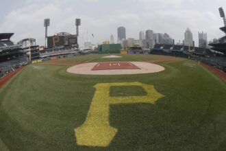 Pirates logo, PNC Park view