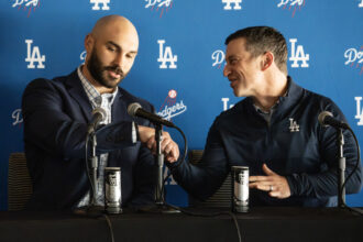 Andrew Friedman, Tanner Scott, Press Conference