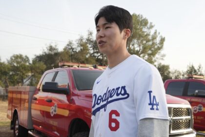 Hyeseong Kim, 2025 Dodgers Love L.A. Community Tour, L.A. County Fire Station Camp 2