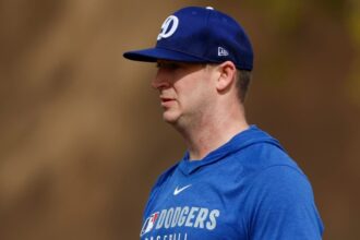 Evan Phillips, Dodgers workout, 2025 Dodgers Spring Training