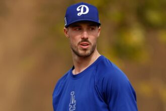 Michael Grove, Dodgers workout, 2025 Spring Training