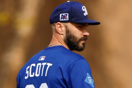 Tanner Scott, Dodgers workout, 2025 Dodgers Spring Training