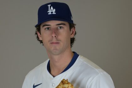 Nick Frasso, Dodgers photo day, 2025 Spring Training