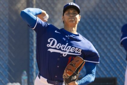 Shohei Ohtani, Dodgers workout, 2025 Spring Training