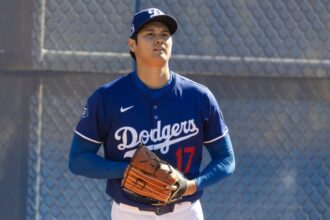 Shohei Ohtani, Dodgers workout, 2025 Spring Training