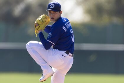 Roki Sasaki, Dodgers workout, 2025 Spring Training